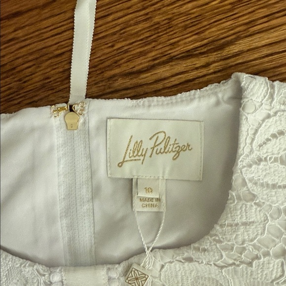 Lilly Pulitzer CAMALIE Lace Dress resort white floral corded lace size 10 NWT - Picture 6 of 13